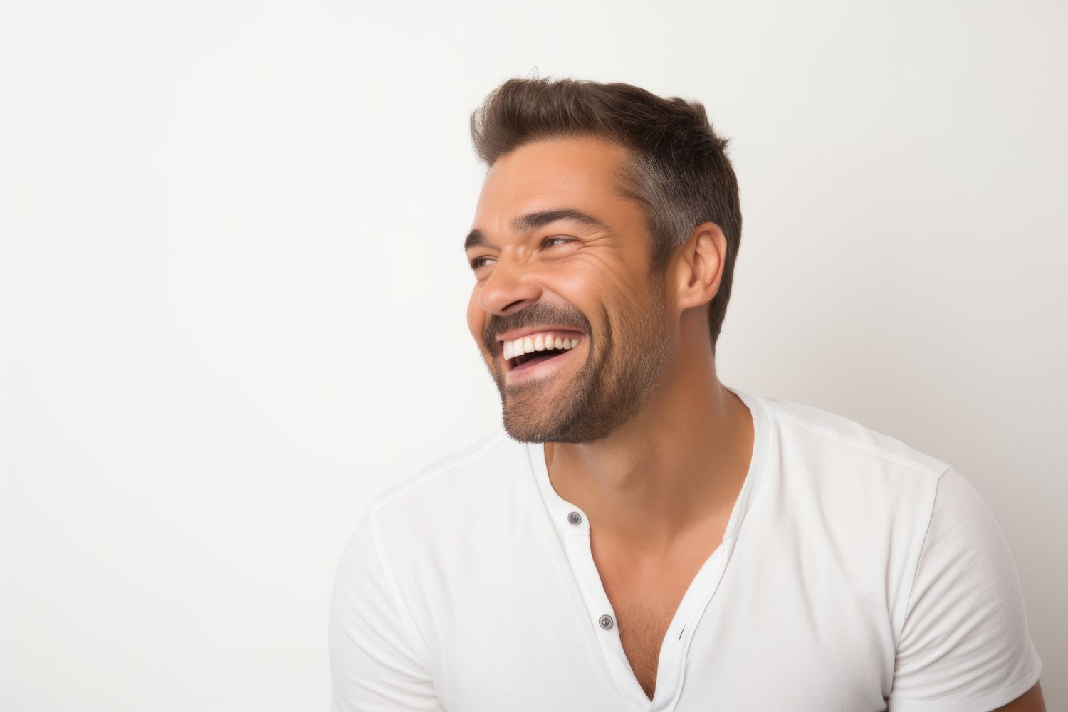 Smiling woman in a hat with wavy blonde hair.